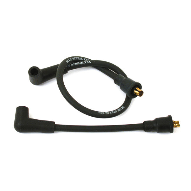 Standard Blue Streak, Xxx Spark Plug Wire Set. Black, White Print – 1998–2003 XL1200S with OEM Single Fire &…