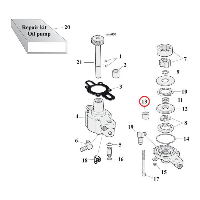 MCS Bushing, Oil Pump Cover – 1977–1990 XL Sportster