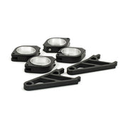 MCS Fingers, Adj. Headlamp Bracket Assembly 38-41mm. Black – Universal with 1938–1941mm Fork Tubes