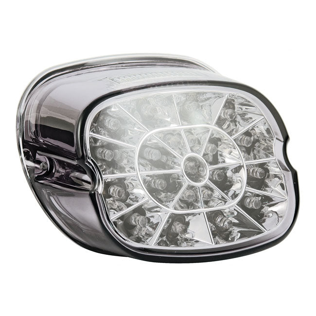 MCS Laydown ''Shark Tooth'' Spider LED Taillight. Light Smoke Lens – Most 1973–1998 H-D