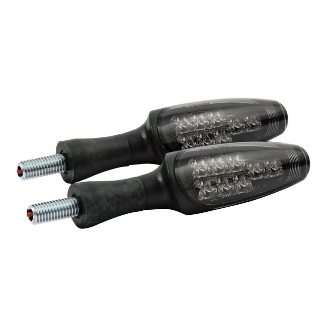 MCS Koso, Z1 LED Turn Signals. Black. Smoke Lens