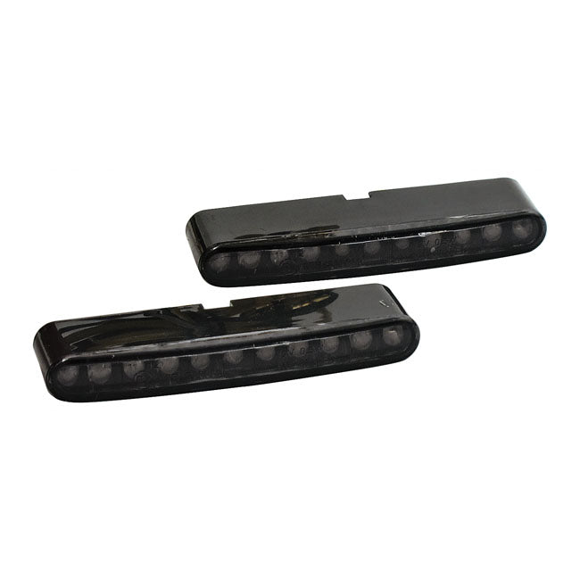MCS ''Stripe'' LED Turn Signals. Smoke Lens – Universal