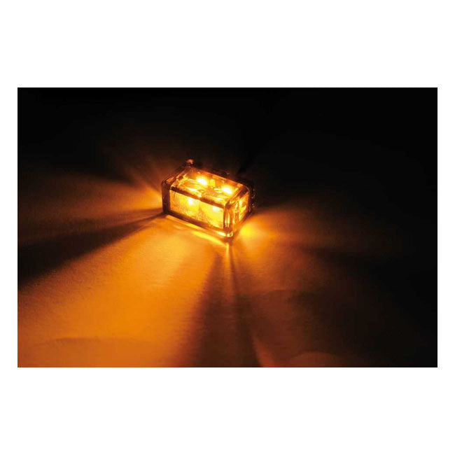 MCS Cube-V Mini Turn Signals 2 LEDs. Smoke Lens – Universal