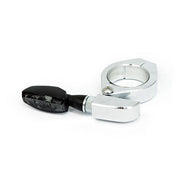 MCS Paco, Turn Signal Fork Mount Kit. 35-37mm. Chrome – Universal