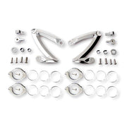 Motorcycle Storehouse Headlamp Bracket Z-Style Chrome for Fork Tubes Of 35-37mm Diameter