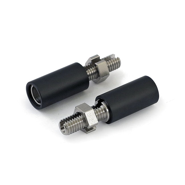 MCS Turn Signal Extensions, 27mm. M8 Threaded. Black