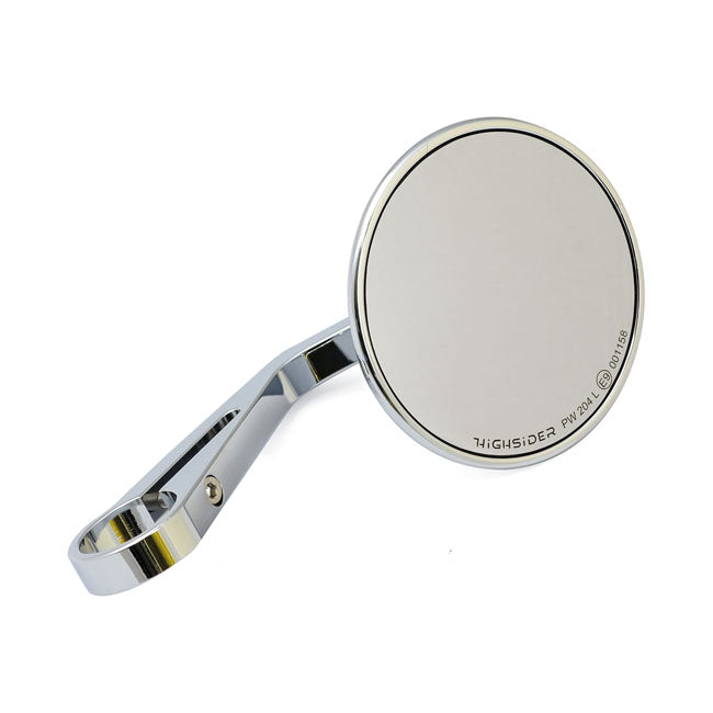 MCS Montana Round Mirror, Clamp-on, L&R. Chrome