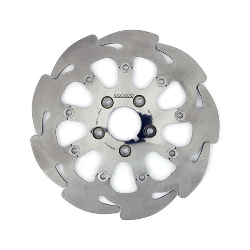 Braking Floating 9-Spoke Wave Brake Rotor 11.5", Front Right – Upto 99 Big Twin