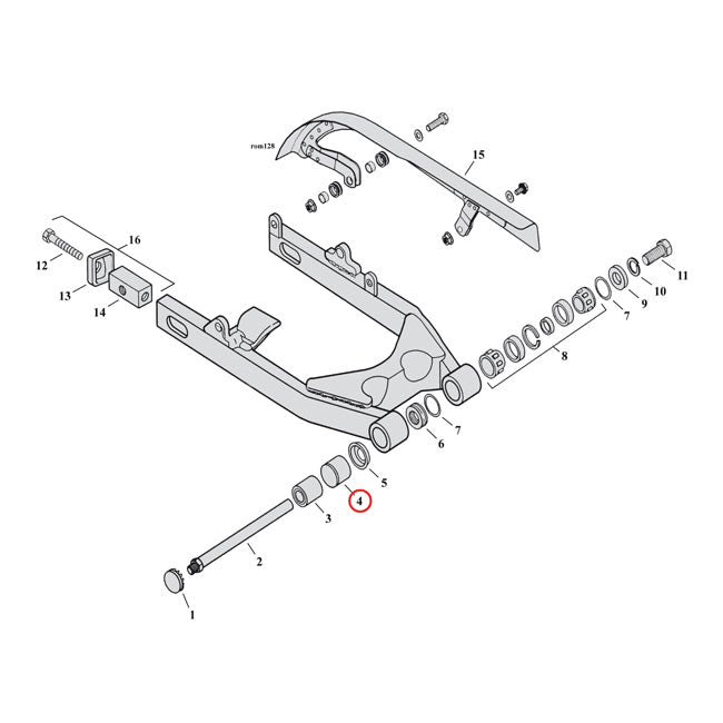 MCS Bushing, Swingarm – 1991–2017 Dyna