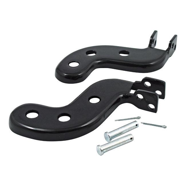MCS Passenger Foot Peg Bracket Kit. Black – 1936–1964 Big Twin