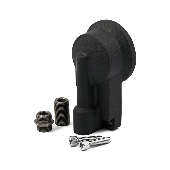 MCS Oil Filter Mount Bracket Kit. Black – 1992–1999 Evo Big Twin
