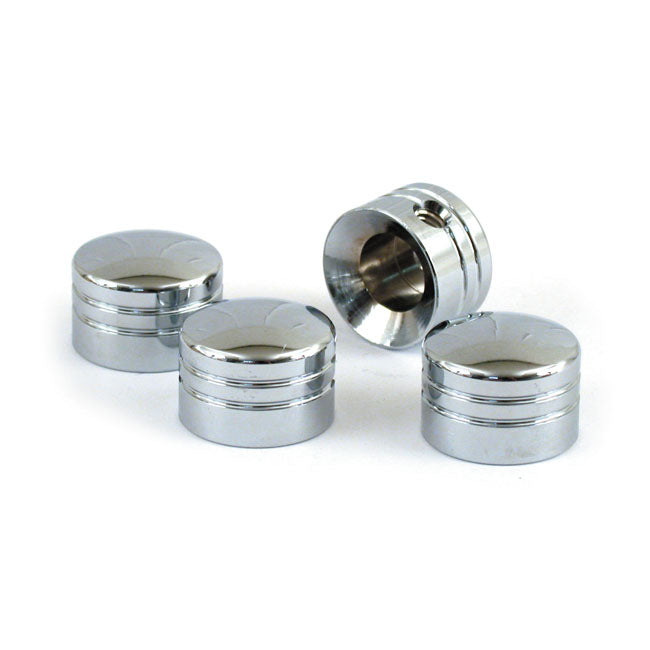 MCS Head Bolt Cover Kit. Grooved, Chrome – L1985–2017 Big Twin; 1992–2022 XL…