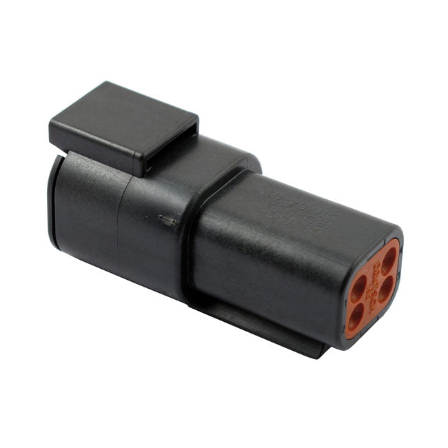 Namz Deutsch DTM Connector. Black, Receptacle, 4-Pins