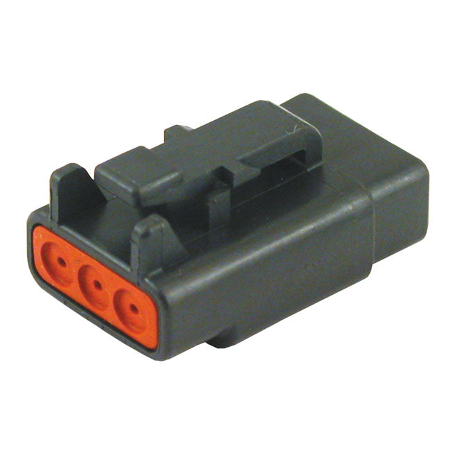 Namz Deutsch DTM Connector. Black, Plug, 3-Pins