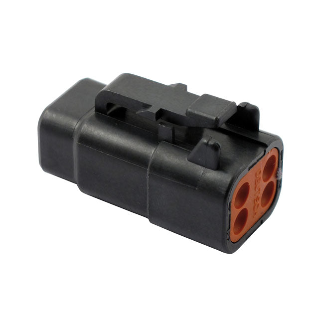 Namz Deutsch Dtm Connector. Black, Plug, 4-Pins