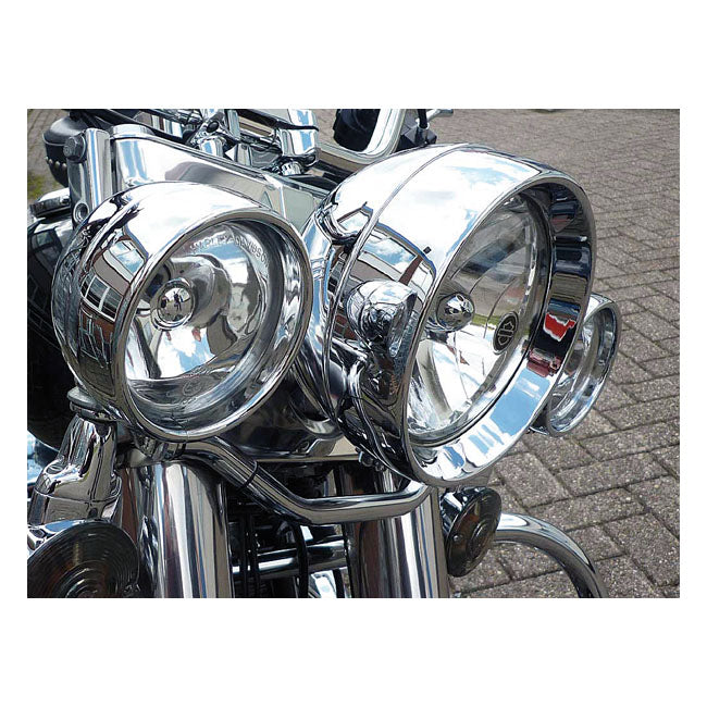 MCS Recessed Trim Ring. 7" Headlamp. Chrome – 1994–2017 FLS/S/TF/TFB/TFBS; FLSTN…