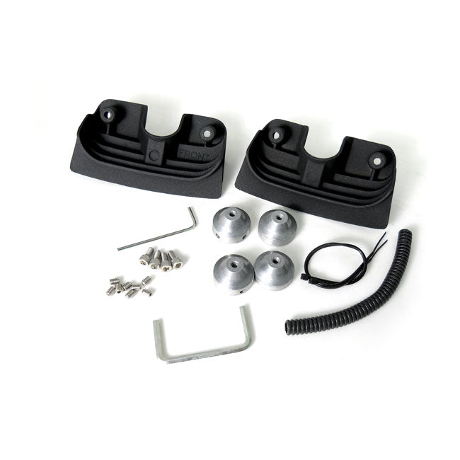 MCS Head Bolt Bridge Cover Set. Finned, Black – 1999–2017 Fuel Injected Twin Cam