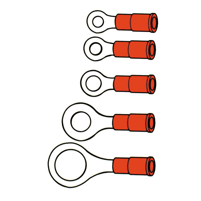 Standard Connectors, Ring Terminal PVC, Crimp. Red 3.5mm – Universal