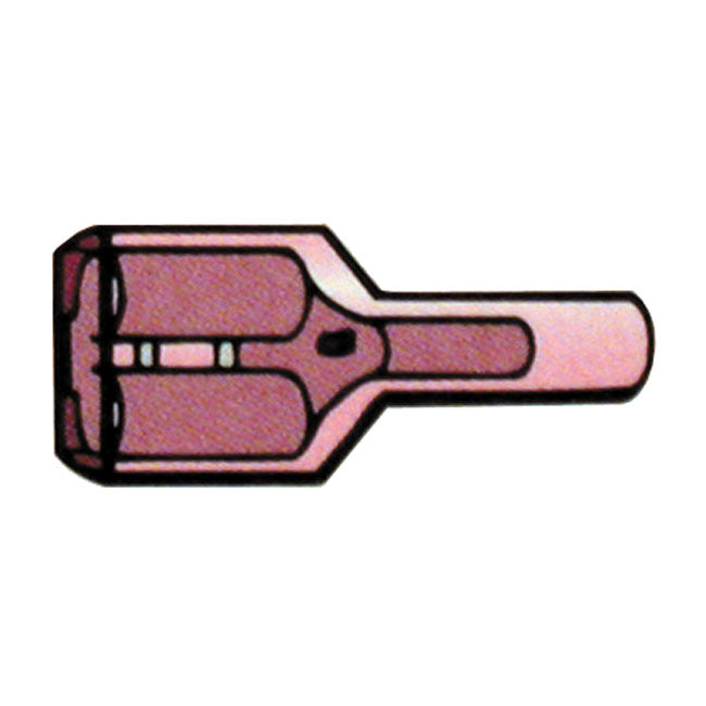 Standard Connectors, Slide-on Terminal Nylon, Crimp. Red 1/4" Female