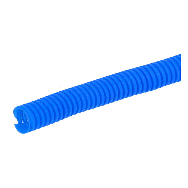 Standard PVC Split Wiring Loom, 12Ft, 3/8" I.D. (9.53mm). Blue – Universal