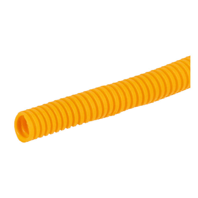 Standard PVC Split Wiring Loom, 12Ft, 3/8" I.D. (9.53mm). Yellow – Universal