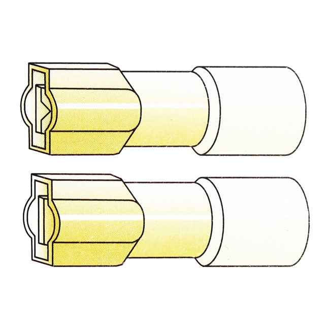 Standard Connectors, Slide-On Terminal, Crimp/Shrink. Yellow, 1/4"