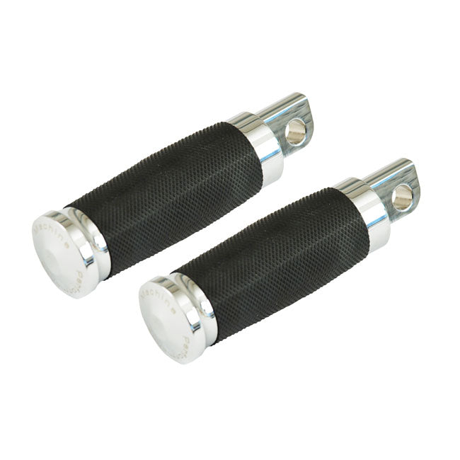 Performance Machine Contour Rubber Wrapped Foot Pegs. Chrome – All H-D with Traditional Male Mount