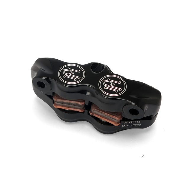 Performance Machine 4-Piston Radial Mount Caliper. Black CC – 2008–2025 Touring Rear with…