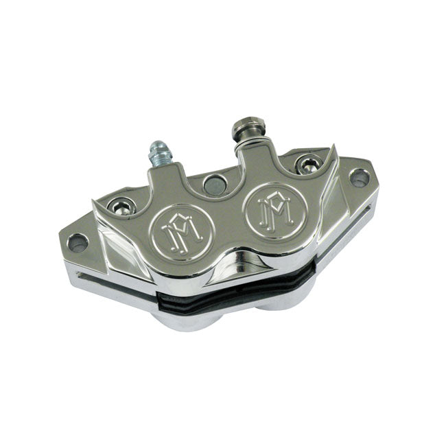 Performance Machine 4-Piston 125x4RSPH ''Classic'' Caliper. Polished – Rear Right: 84-E87 Softail. See Catalog…
