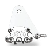 Performance Machine Rear 4-P Caliper Bracket, 11.5". Polished – Universal with 11.5" Rotor and 3/4" Axle
