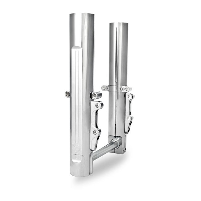 Performance Machine Lower Leg Assembly, Dual Disc. Chrome – 2008–2013 FLT/Touring