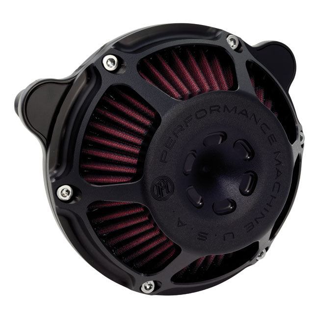 Performance Machine ''Max HP'' Air Cleaner Kit. Black Ops – CV Carburetor: 1993–2006 All Big Twin…