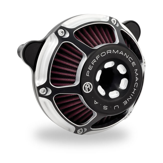 Performance Machine ''Max HP'' Air Cleaner Kit. Black CC – 1991–2022 XL Sportster