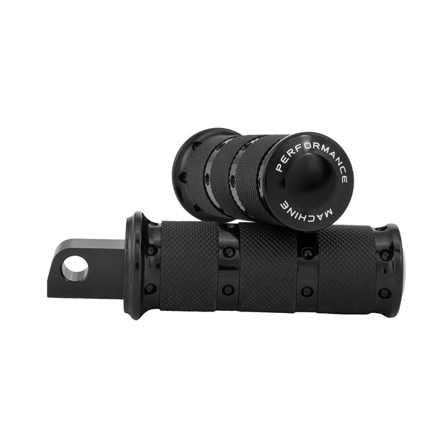 Performance Machine Contour XLS Foot Pegs. Black – All H-D with Traditional Male Mount