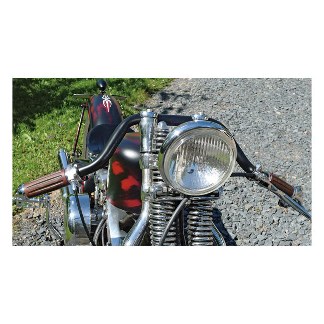 Riverside Custom Bakelite® Retro Handlebar Grip Set. Chrome – 1996–2022 H-D with Dual Throttle Cables