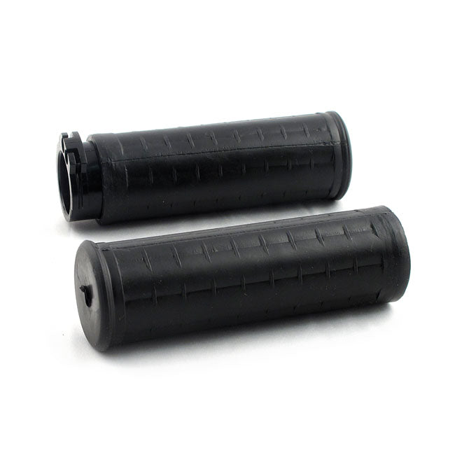 Avon Grips Old School Waffle Grips, Black – 1996–2022 H-D with Dual Throttle Cables