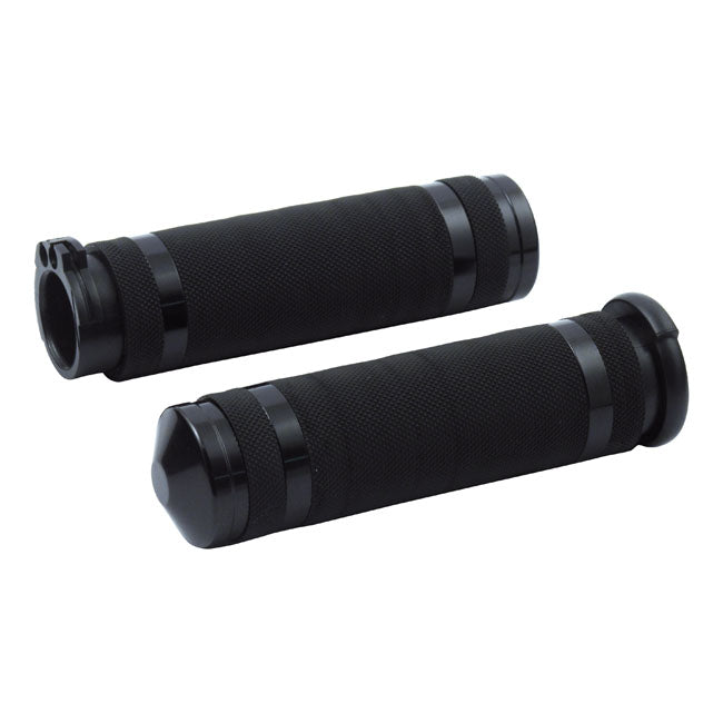 Avon Grips Super Sport Air-Ss Grips, Black Anodised – 1996–2022 H-D with Dual Throttle Cables