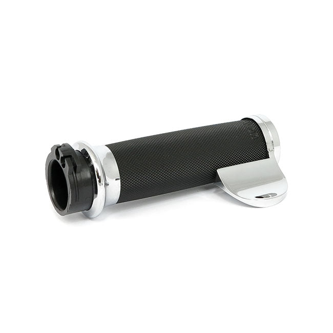 Avon Grips Avon Throttle Assist End Cap Custom Contour, Chrome – 1996–2022 H-D with Dual Throttle Cables