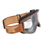 Biltwell Moto 2.0 Script Goggles Chocolate – Most Open Face Helmets and Full Face…
