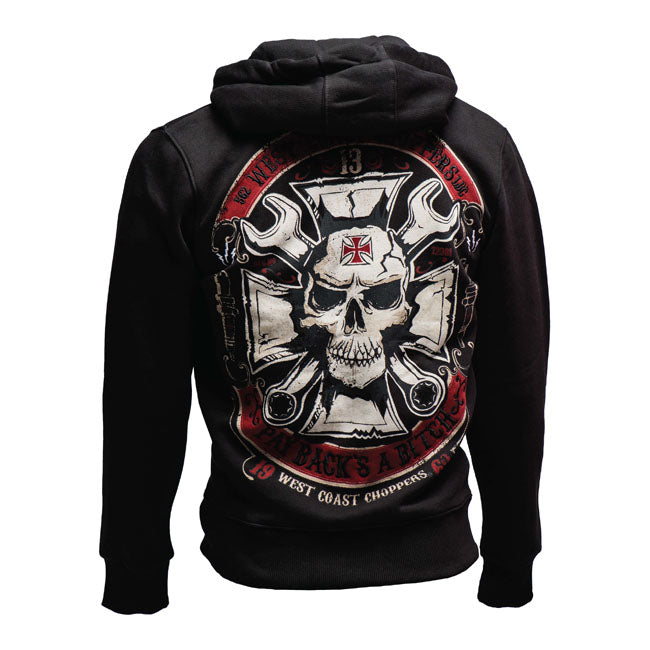 West Coast Choppers WCC Mechanic Zip Hoodie Black – S