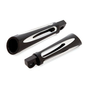 Arlen Ness Deep Cut Foot Pegs. Black – All Traditional H-D Male Mount