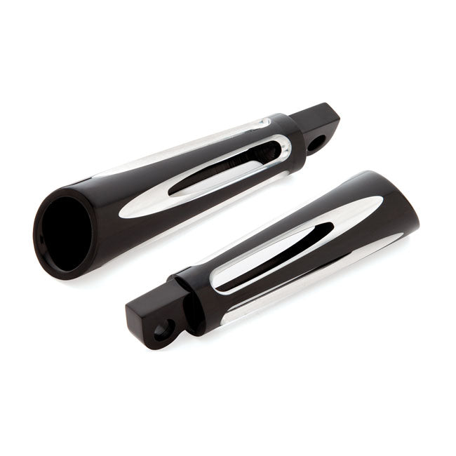 Arlen Ness Deep Cut Foot Pegs. Black – All Traditional H-D Male Mount