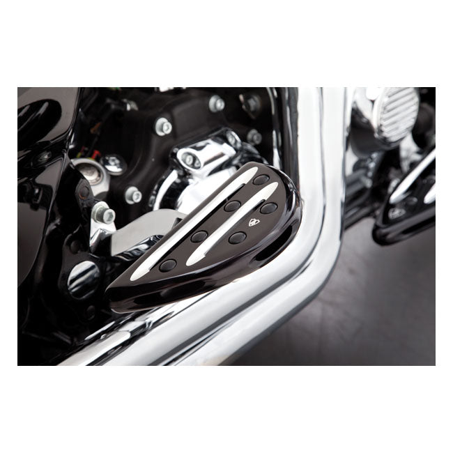 Arlen Ness Deep Cut Passenger Floorboards. Black – FLHX/Universal Peg Mount