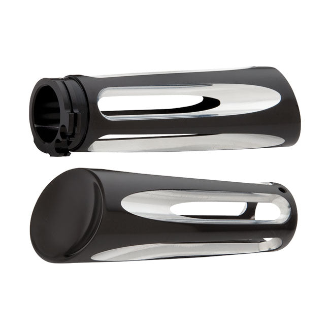 Arlen Ness Billet Deep Cut Handlebar Grips. Black – 1974–2022 H-D with Single or Dual…