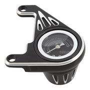 Arlen Ness Oil Pressure Gauge Kit. Deep Cut, Black – 1999–2017 Twin Cam