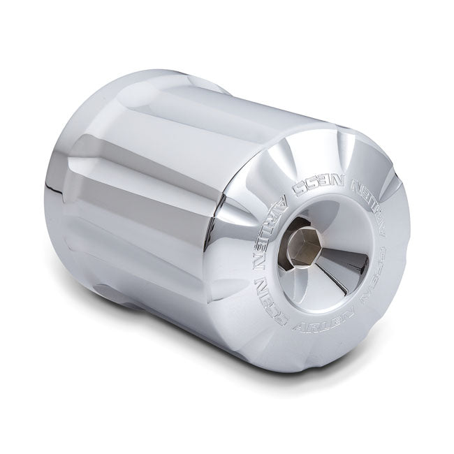 Arlen Ness Reusable Billet Oil Filter Kit. Deep Cut. Chrome – Most H-D with Screw-On Oil Filter