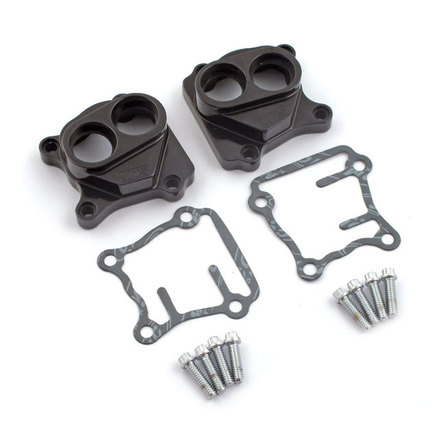 Jims Twin Cam Billet Tappet Cover Set. Black – 1999–2017 Twin Cam