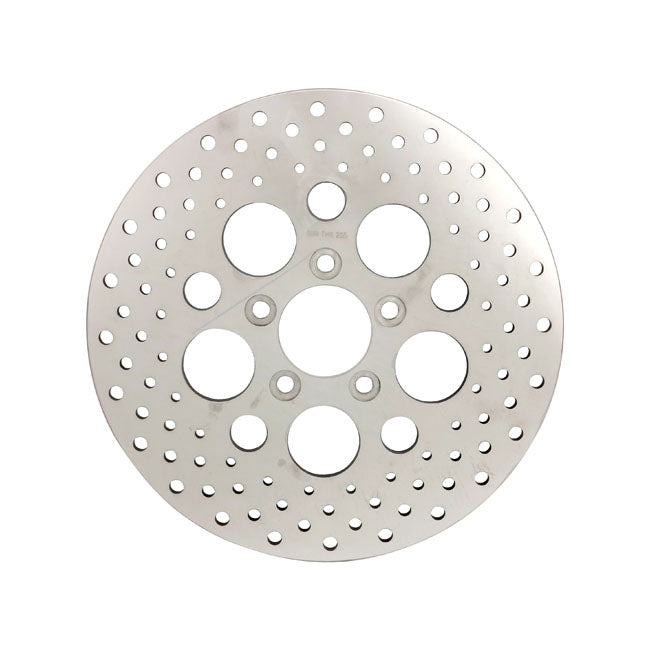 MCS Brake Rotor Rear. Polished Stainless Drilled 11.5" – Rear: 2000–2026 Softail; 2000–2017 Dyna…