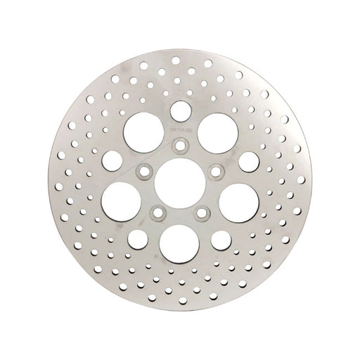 MCS Brake Rotor Rear. Polished Stainless Drilled 11.5" – Rear: 2000–2026 Softail; 2000–2017 Dyna…