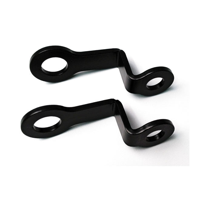 Cult-Werk Turn Signal Mount Kit. Rear. Double Angled. Black – 1991–2017 Dyna; 1986–2022 XL Sportster…
